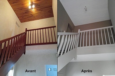 Nous réalisons tous travaux de peinture, intérieur, extérieur, façade, murette, balcon, mur plafond